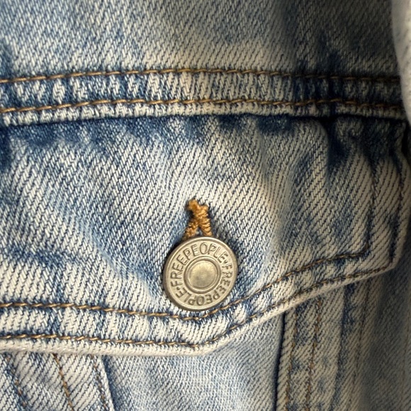 Light Blue Free People Denim Jacket - Picture 3 of 4